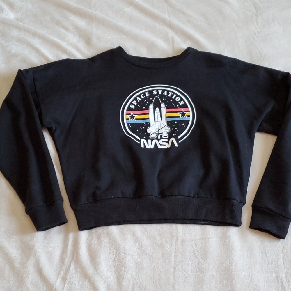 Crop crewneck sweatshirt